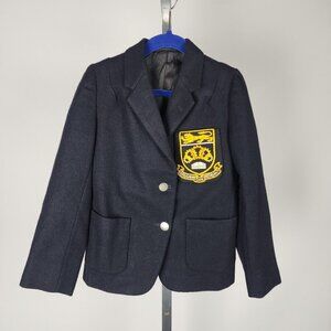 Vintage Chotirmall's Boys Navy Wool Blazer Size Boys 8-10